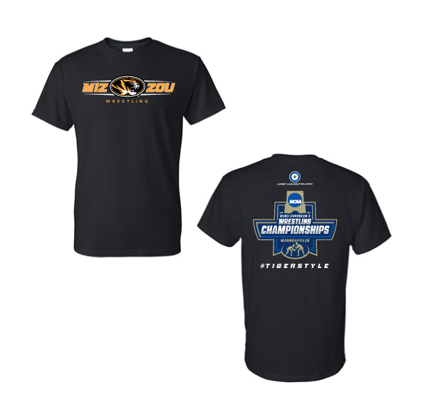 NCAA MIZZOU Wrestling / #Tiger Style S/S T-Shirt, color: Black - Click Image to Close